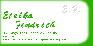 etelka fendrich business card